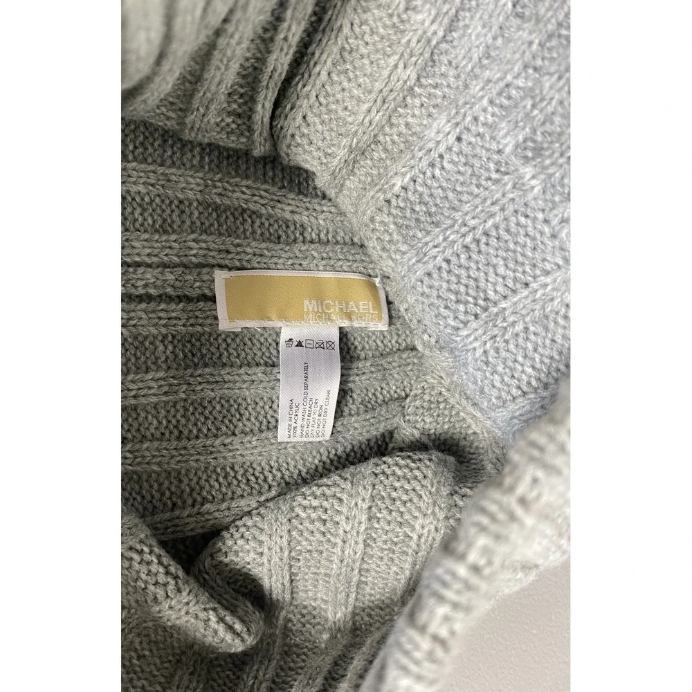 Michael Kors Women's Light Gray Beanie Winter Hat Knit One Size NEW